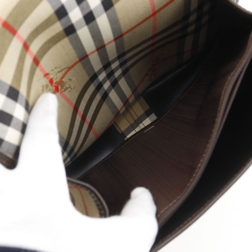 Burberry Check Canvas Leather Shoulder Bag - Picture 5 of 10